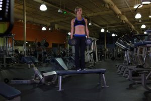 ท่า Dumbbell Step Ups II